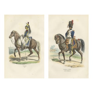 Horace Vernet, Napoleon Bonaparte Imperial Guard Cavalry, 1843, Paper For Sale