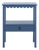 Heaven Scalloped Low Drawer Accent Table in Blue For Sale
