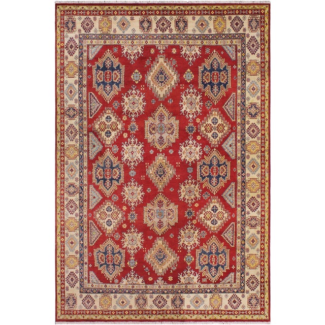 Southwestern Kazak Red/Beige Wool Rug - 9'0''x12'1'' For Sale - Image 10 of 10