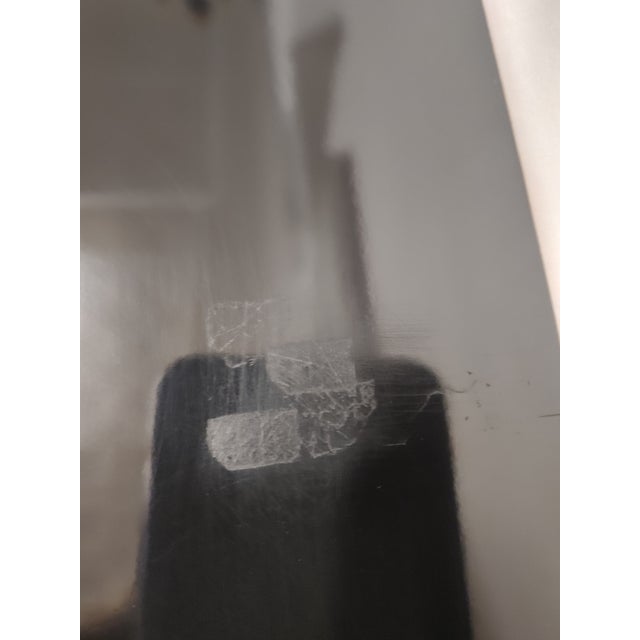 Black 1970s Black Laquer With Chrome Casters Accent Table For Sale - Image 8 of 9