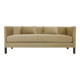 Mid-20th Century Tuxedo Sofa Attributed to Edward Wormley for Dunbar in Mohair Upholstery For Sale
