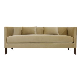 Mid-20th Century Tuxedo Sofa Attributed to Edward Wormley for Dunbar in Mohair Upholstery For Sale