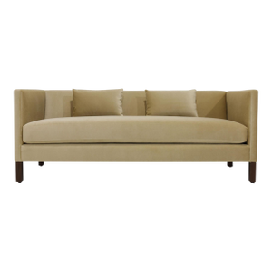 Mid-20th Century Tuxedo Sofa Attributed to Edward Wormley for Dunbar in Mohair Upholstery