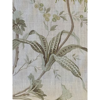 Colefax and Fowler Jane Clayton Datura Linen Print Fabric- 5 Yards For Sale