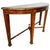 French Vintage Neoclassical Fluted Demilune Console Table With Pineapple Finial Stretcher For Sale - Image 3 of 15