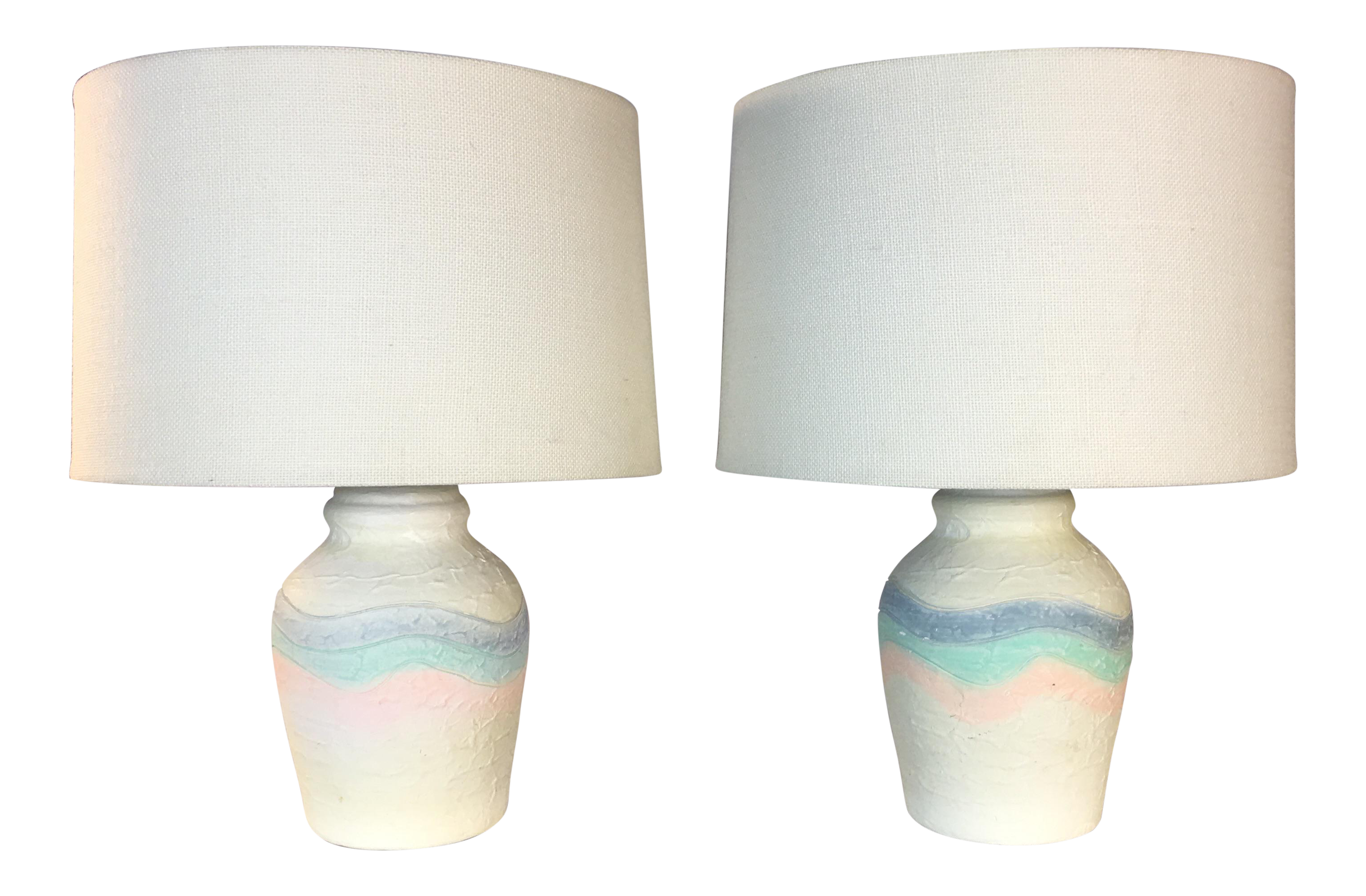 multi colored table lamps