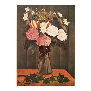 1951 After Henri Rousseau "Flowers", First Edition Vintage Full-Color Print For Sale