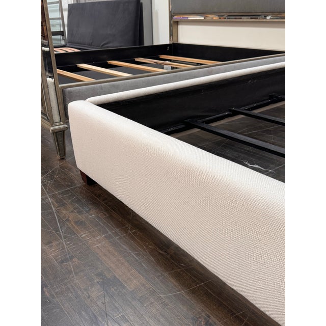 Eastern King Size Pottery Barn Raleigh Bed Frame For Sale - Image 12 of 12