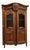 Mid 19th Century French Louis XV Revival Carved Oak Display Armoire For Sale