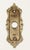 Victorian style brass door plate with decorative edges. Inscribed HDWK. 601. The original mounting screws are not...