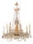 19th Century Italian Giltwood and Crystal 10-Light Chandelier For Sale