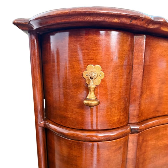 Brown Early 21st Century Michael Taylor Style Portuguese Commode Serpentine Chest of Drawers For Sale - Image 8 of 16