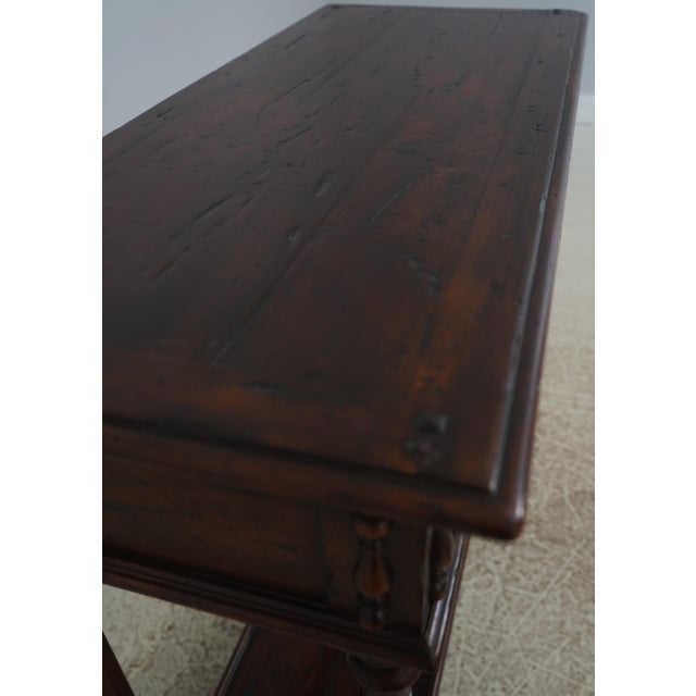 Wood Theodore Alexander Mahogany 2 Tier 2 Drawer Console Table For Sale - Image 7 of 18