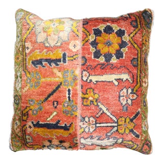Persian Sultanabad Patchwork Rug Pillow rug no. p51 For Sale