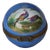 Blue Limoges Porcelain Clock Box with Pheasant Decor, 1970s For Sale