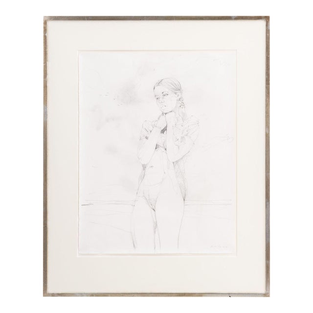 Martin Eder "Nach Hause" Graphite on Paper For Sale