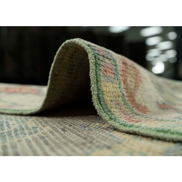 Textile Turkish Oushak Rug 2'6" x 6'3" #20258 For Sale - Image 7 of 8