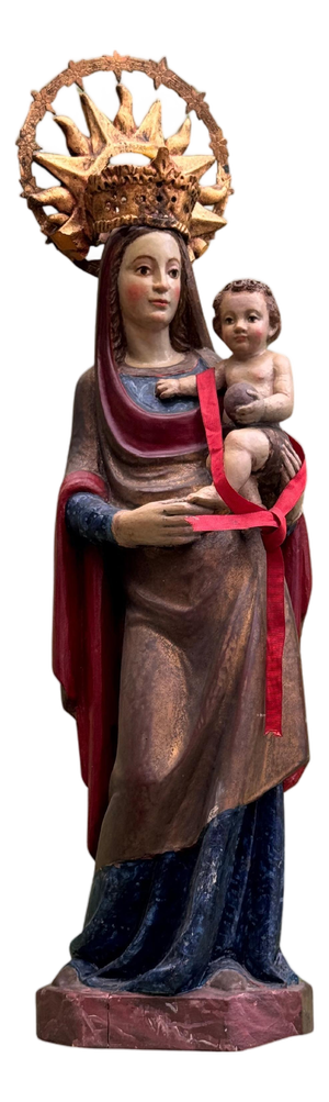 Virgin and Child in Polychrome Wood