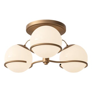 Model 2042/3 Champagne Flush Mount by Gino Sarfatti for Astep For Sale