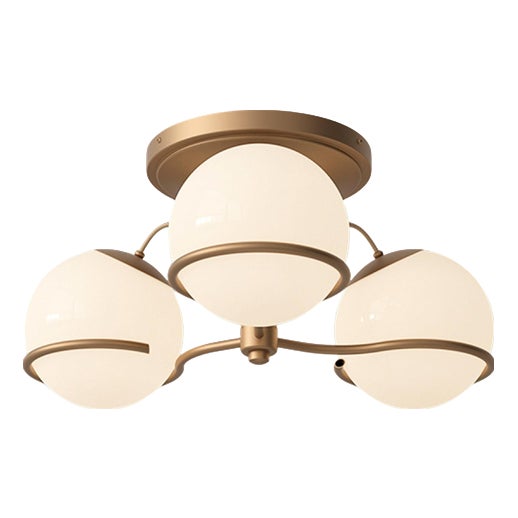 Model 2042/3 Champagne Flush Mount by Gino Sarfatti for Astep For Sale