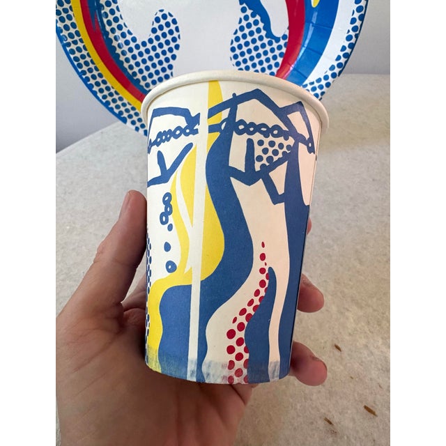 Roy Lichtenstein Roy Lichtenstein, Limited Edition, Paper Plate and Cup Art Piece For Sale - Image 4 of 4