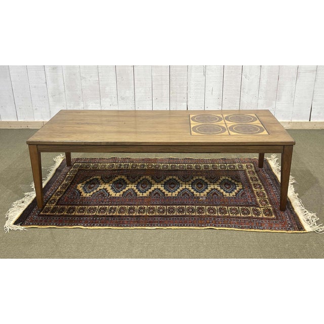 English Coffee Table in Rosewood with Tiled Top, 1970s For Sale - Image 3 of 6
