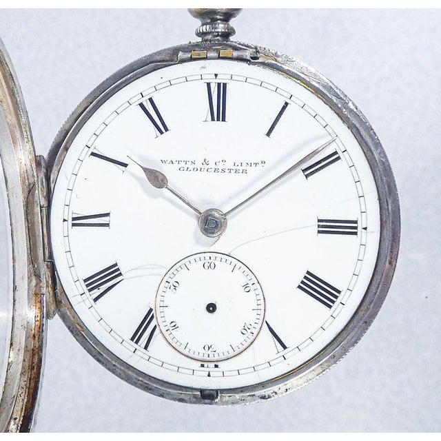 Silver English Silver Pocket Watch, 1890s For Sale - Image 8 of 18