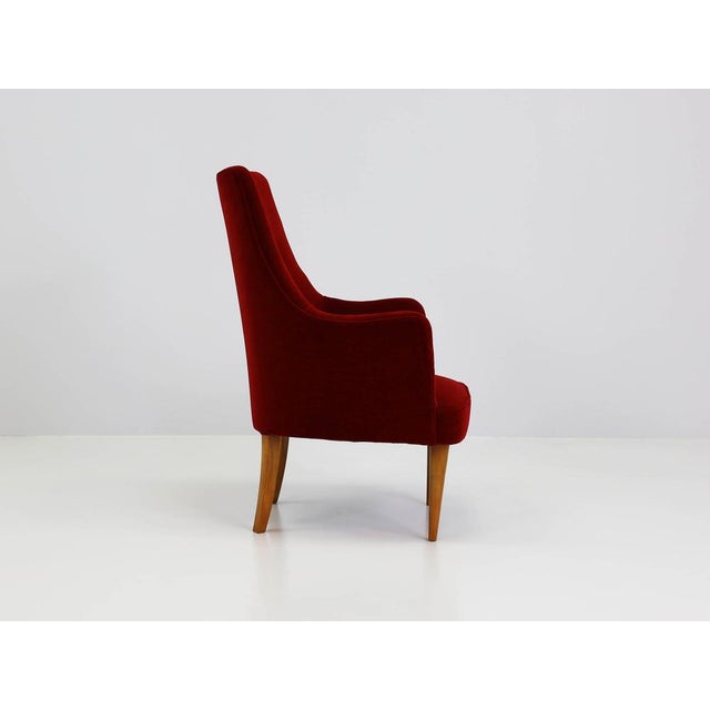 1950s Small Armchairs with High Backrests in the style of Gio Ponti, Italy, 1950, Set of 2 For Sale - Image 5 of 15