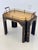 Vintage Regency Style Black Lacquer and Brass Side Table With Chinoiserie Detail For Sale - Image 15 of 16