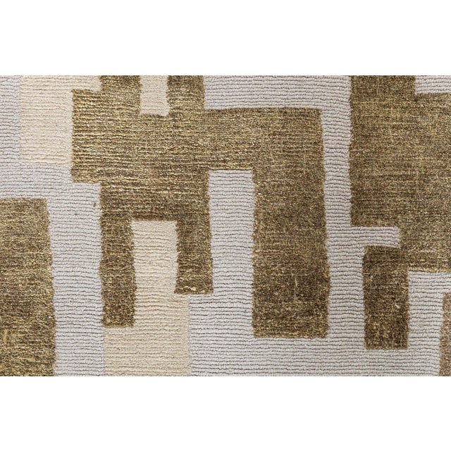 Textile Arthur Dunnam Abstract Design Handmade Rug for Doris Leslie Blau For Sale - Image 7 of 8