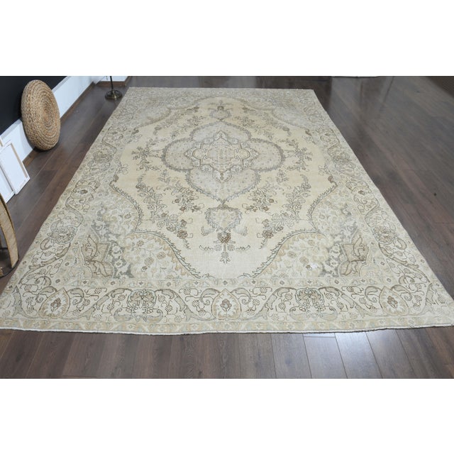 Vintage Persian Hand-Knotted area rug is a semi-antique vintage area rug. The '70s Eastern region of Anatolian's unique...