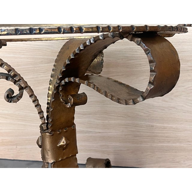 Mid 20th Century Hollywood Regency Gilt French Iron Cocktail Table For Sale - Image 12 of 18
