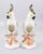 A lovely pair of vintage Italian majolica hand painted majolica porcelain white cockatoos or parrots bird figurines...