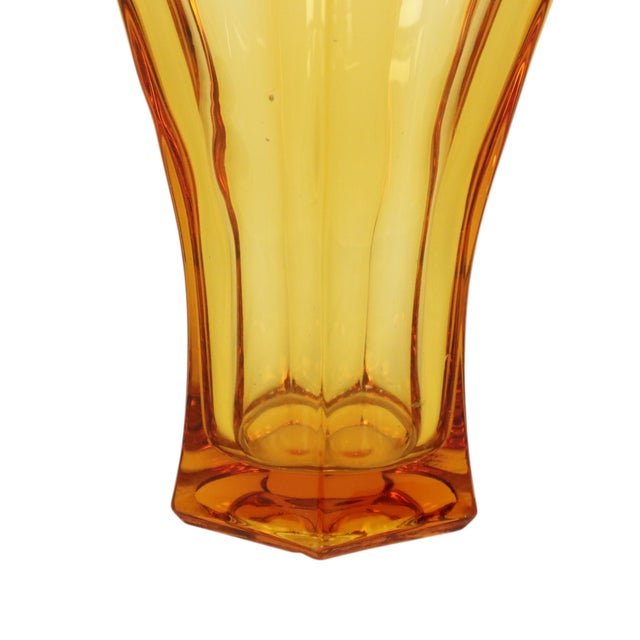 Art Deco Luxval Series Américain Vases in Amber Glass from Val Saint Lambert, 1935, Set of 2 For Sale - Image 17 of 18
