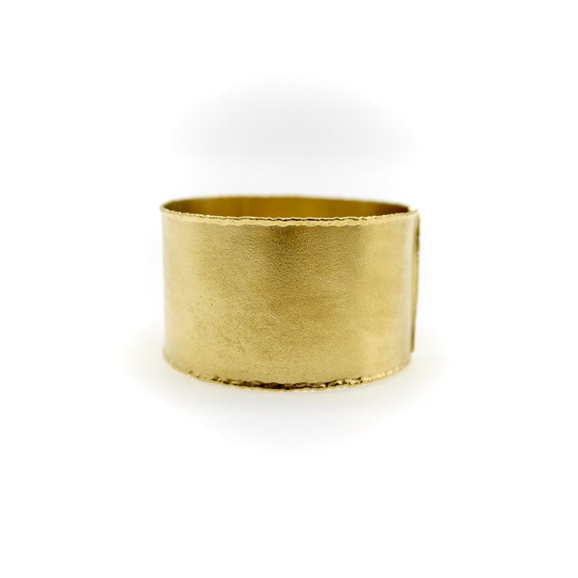 2010s Marika Desert Gold 14k Gold Cuff Bracelet With Diamond Wave For Sale - Image 5 of 12