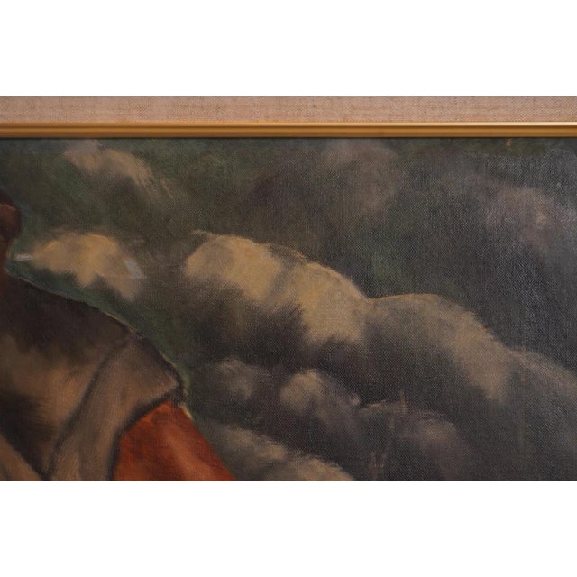 Paint 1950s William Gropper Paddling Oil Painting For Sale - Image 7 of 7