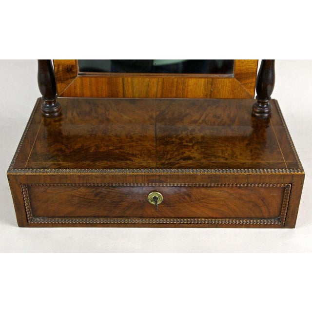 Mid 19th Century Biedermeier Table Top Vanity Table with Drawer, Austria, 1850s For Sale - Image 5 of 18