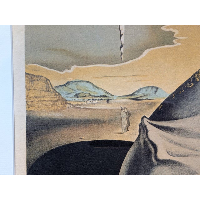 Salvador Dali, Geopoliticus Child Watching the Birth of the New Man, Hand-Signed Color Lithograph, 1970-80s For Sale - Image 3 of 9