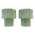 Pair of Italian Murano Green Alabaster Glass Tube Wall Sconces in Polished Nickel, 13 Tubes Each For Sale