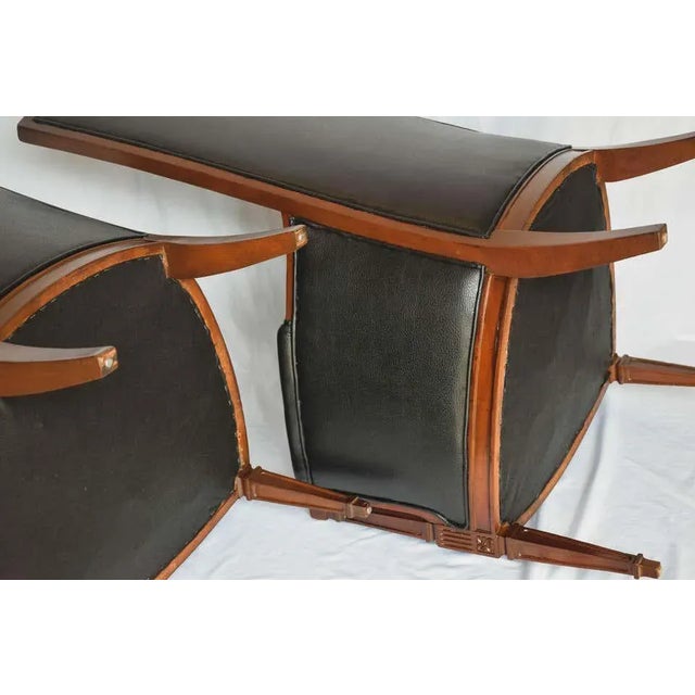 Mid Century Modern Hollywood Regency High Back Armchairs - a Pair For Sale - Image 11 of 13