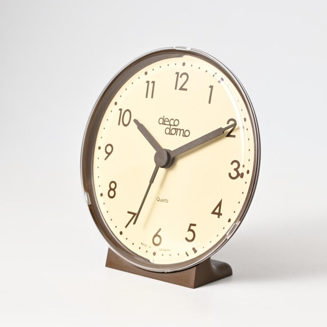 Vintage German Table Clock from Deco Domo, 1980s For Sale - Image 9 of 14