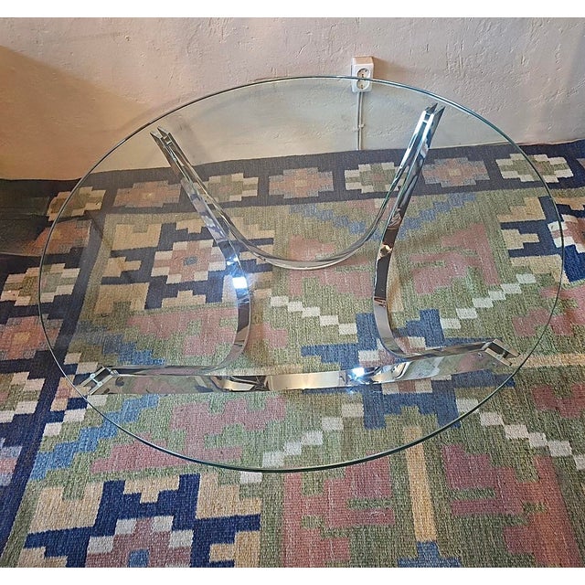 Steel and Glass Coffee Table by Werner Lindner for Bacher, 1970s For Sale - Image 6 of 14