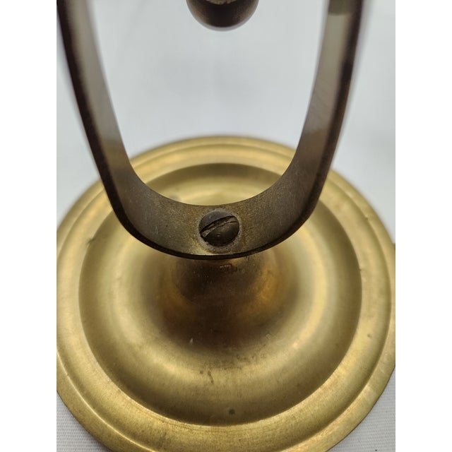 1960's Tilting Brass Candlestick Holders With Drip Tray & Holder - A Pair For Sale - Image 9 of 11