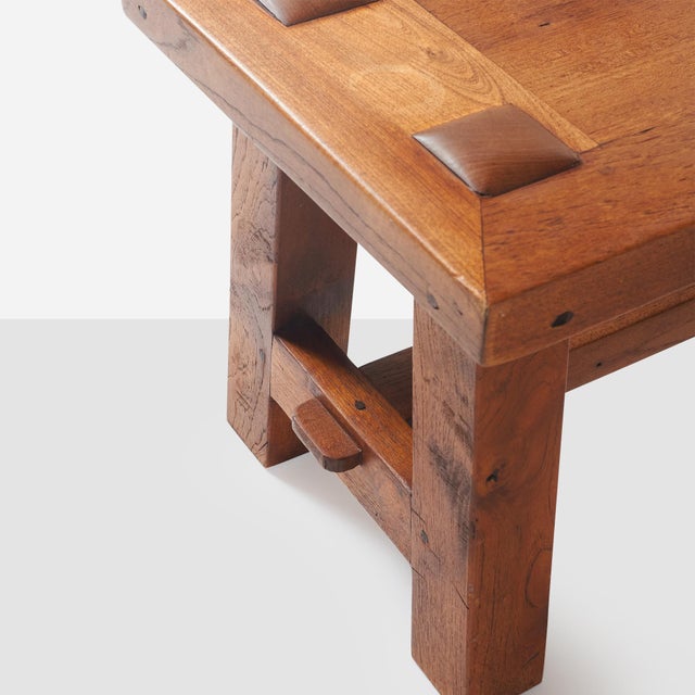 Stickley Brothers Oak Bench Attributed to the Stickley Brothers c.1940s For Sale - Image 4 of 8