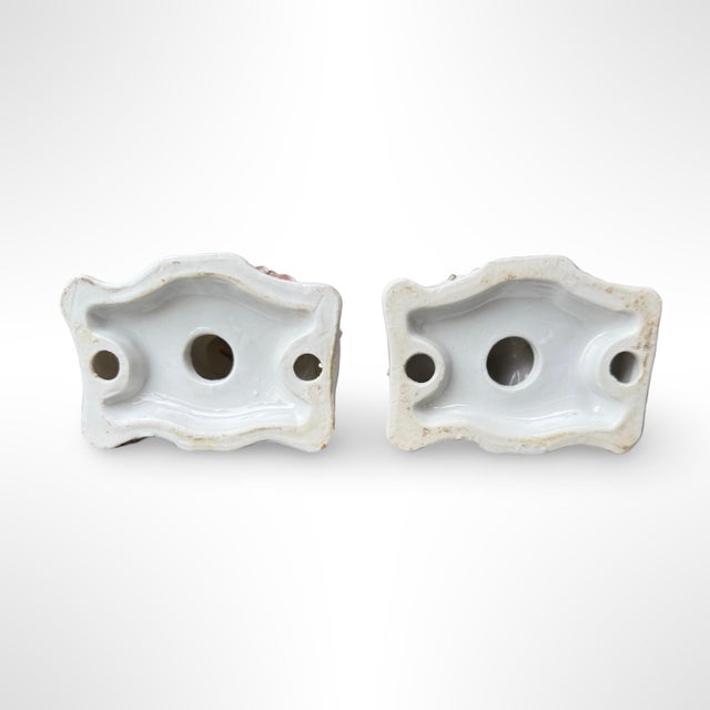 Ceramic Vintage German Porcelain Figurines, Romantic Couple- a Pair For Sale - Image 7 of 7