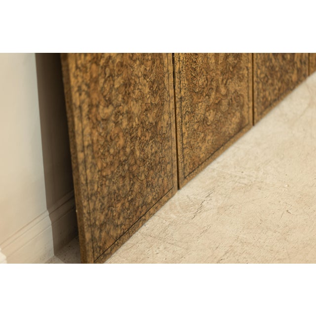 Vintage Four-Panel Screen with Gilt Renaissance-Style Scroll and Urn Motifs For Sale - Image 12 of 18