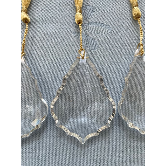 Antique Crystal Ornaments, Pendant Shape - Set of 4 For Sale - Image 9 of 9