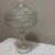 Indiana Glass Company Vintage Indiana Glass Diamond Point Footed Candy Dish For Sale - Image 4 of 7