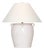 Chapman & Myers by Visual Comfort Signature Fasano 28" Table Lamp in Glossy White Crackle with Linen Shade For Sale