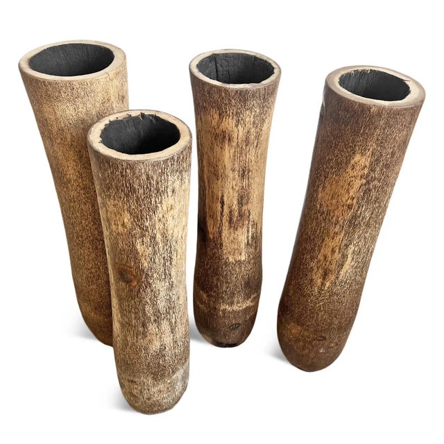 Modern Coconut Palm Urn Medium For Sale - Image 3 of 4